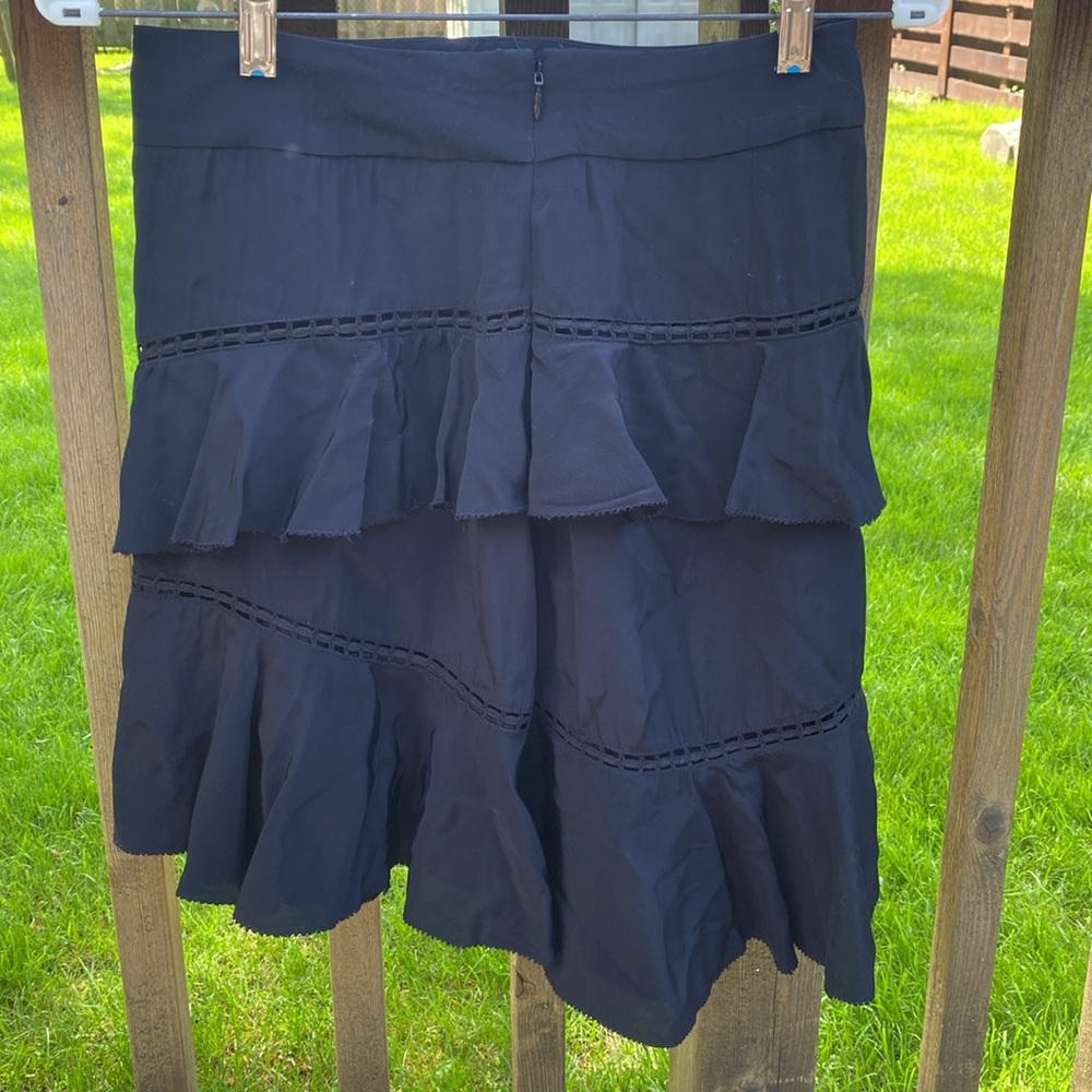 Something Navy Ruffle/Tiered Hi-lo Skirt - Picture 4 of 6